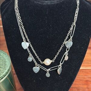 Elegant Silver Heart Charm Necklace